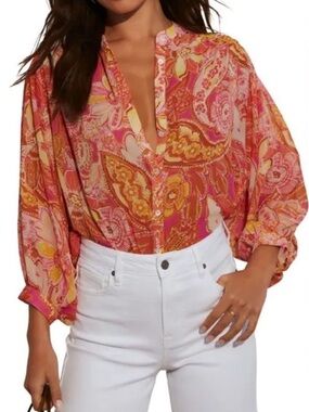 Vici Paisley Chiffon Top